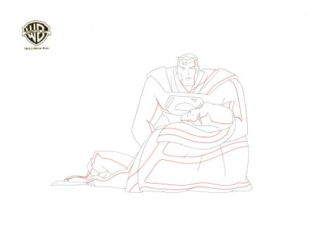 Justice League Original Production Drawing: Superman, Martian Manhunter Cheap