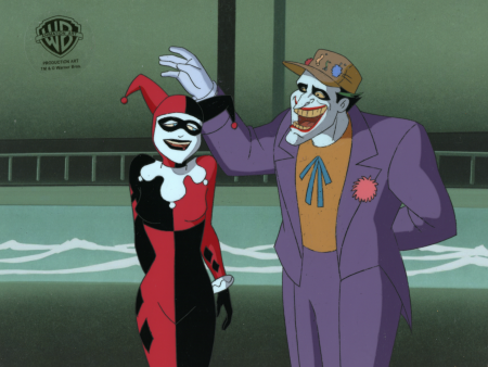 Batman The Animated Series Original Production Cel with Matching Drawing: Harley, Joker For Discount