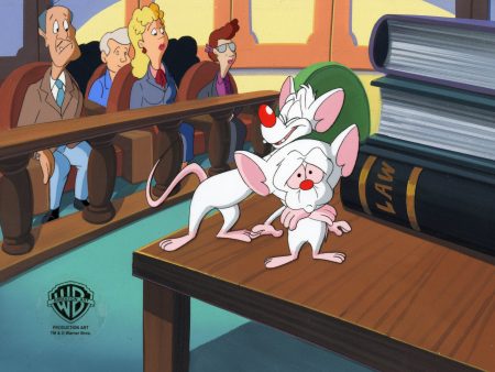 Pinky and The Brain Original Production Cel on Original Background: Pinky, Brain Hot on Sale