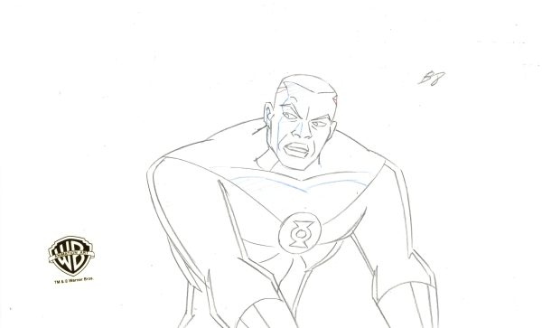 Justice League Original Production Drawing: Green Lantern For Cheap