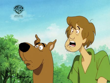 Scooby-Doo on Zombie Island Original Production Cel With Matching Drawing Signed by Bob Singer: Scooby and Shaggy Online Hot Sale