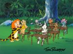 Tiny Toons Original Production Cel on Original Background Signed by Tom Ruegger: Elmyra Duff For Discount