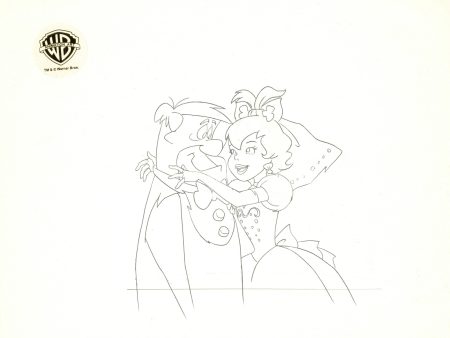 The Flintstones Original Production Drawing: Fred, Pebbles on Sale