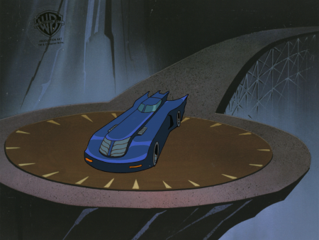 Batman The Animated Series Original Production Cel with Matching Drawing: Batmobile For Cheap