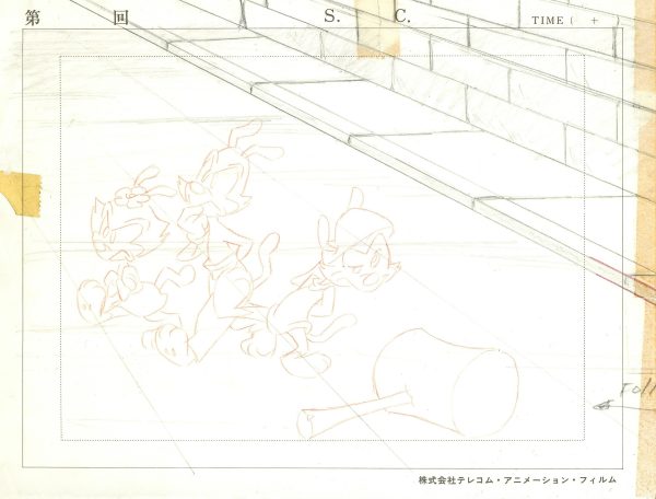 Animaniacs Original Production Drawing (Panoramic Layout): Yakko, Wakko, Dot Online Sale