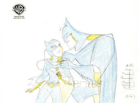 The New Batman Adventures Original Production Drawing: Batman and Batgirl Online Sale