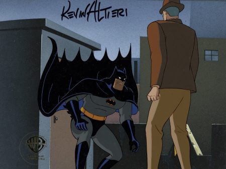 Batman The Animated Series Original Production Cel on Original Background Signed by Kevin Altieri: Batman, Clock King Fashion