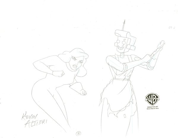 Batman: Mask Of The Phantasm Original Production Cel Signed By Kevin Altieri with Matching Drawing: Andrea Beaumont Discount