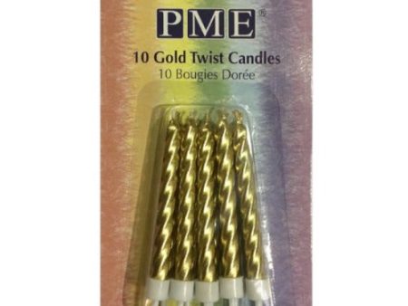 Candles - 10 Gold Twist Online Sale