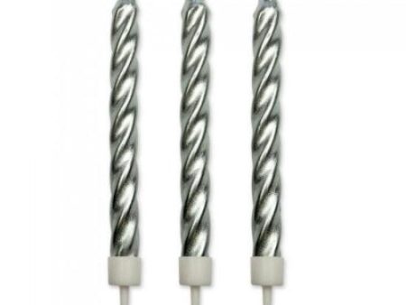 Candles - 10 Silver Twist Sale