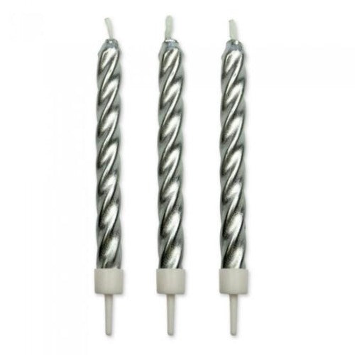 Candles - 10 Silver Twist Sale